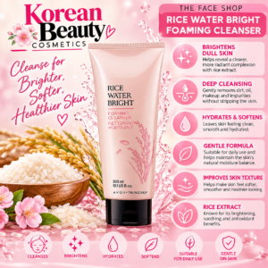 THE FACE SHOP Rice Water Bright Cleansing Foam 300ml Brightening Face Wash