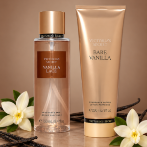 Victoria’s Secret Vanilla Lace Mist paired with Bare Vanilla Body Lotion SET