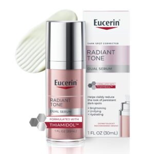 Eucerin Radiant Tone Dual Serum Dark Spot Corrector, Dark Spot Serum with Thiamidol and Hyaluronic Acid, 30mL Bottle