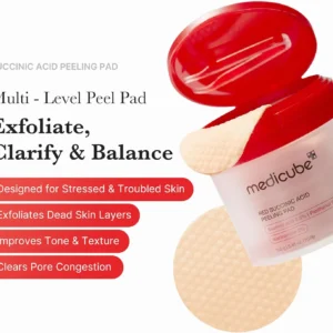 medicube Toner Pads Red Succinic Acid Panthenol Pad for Facial Peeling