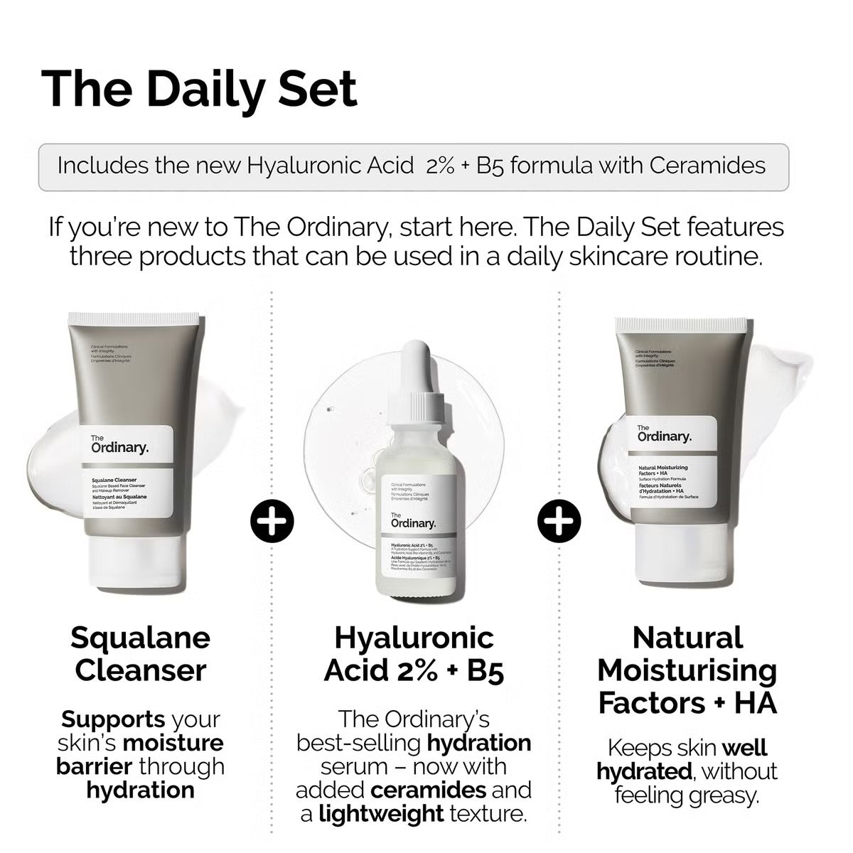 The Ordinary The Daily Set with Hyaluronic Acid Serum 3 piece Kit - Image 2