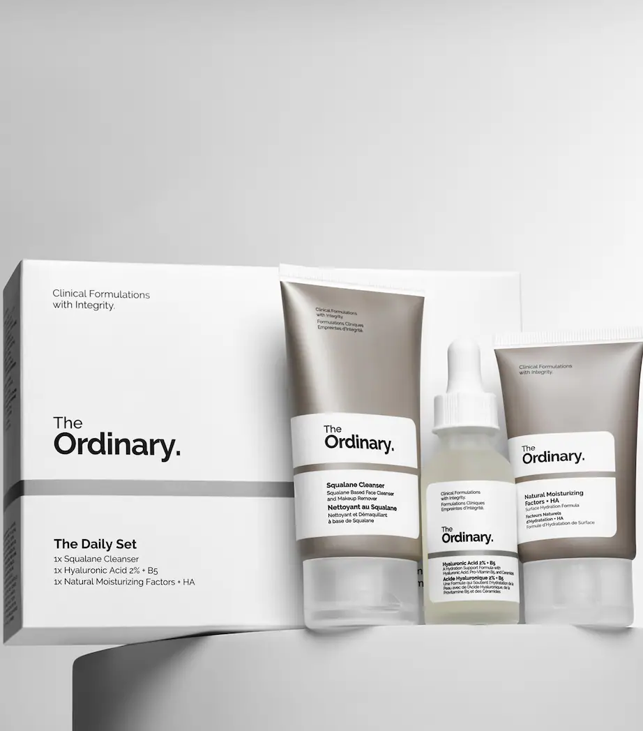 The Ordinary The Daily Set with Hyaluronic Acid Serum 3 piece Kit