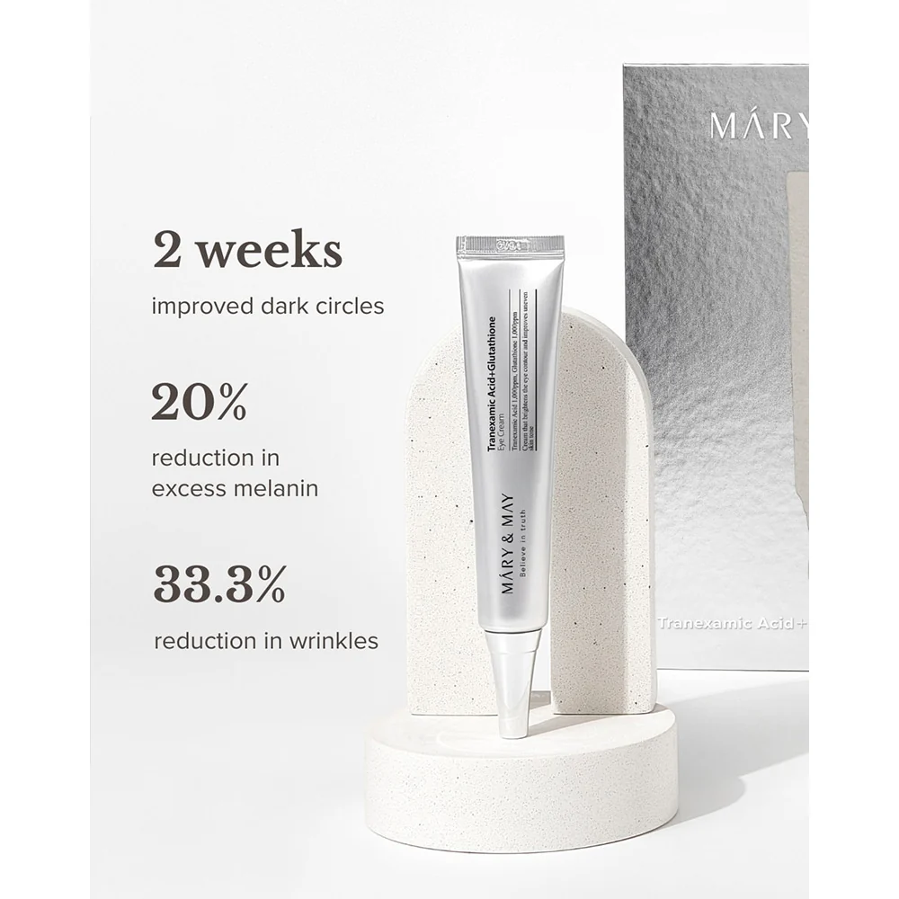 Mary&May TXA + Glutathione Under Eye Cream 1,000ppm dark circles & uneven tone face with niacinamide & vitC - Image 4