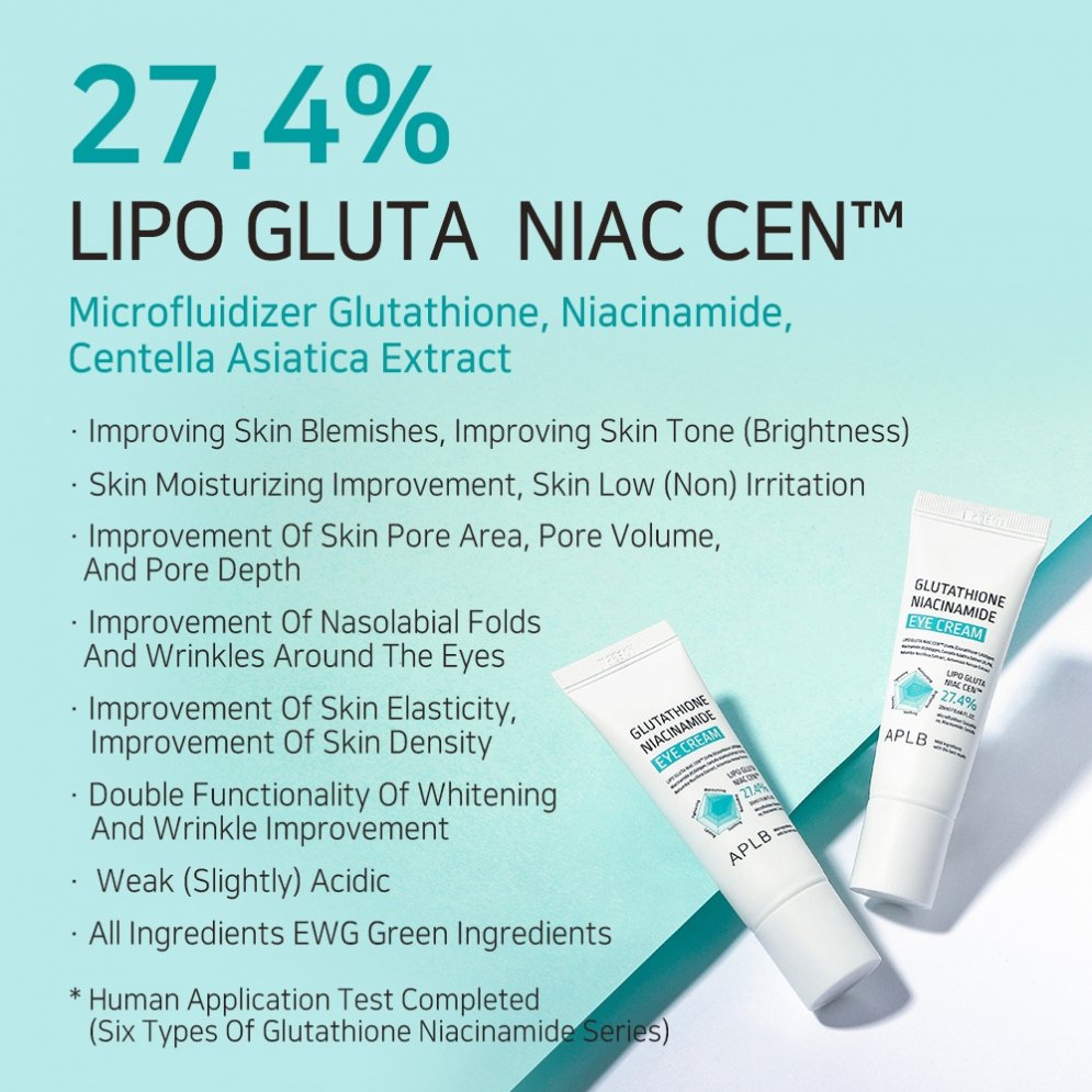 APLB Glutathione Niacinamide Eye Cream | LIPO GLUTA NIAC CEN™ Eye cream dark circles, puffiness, elasticity - Image 2